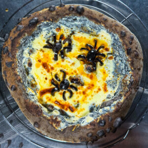 Halloween Pizza für Rezeptkarte