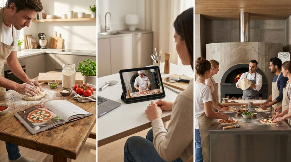 Pizza backen lernen: Bücker, YouTube oder Workshop?